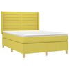 vidaXL Krevet box spring s madracem LED zeleni 140x190 cm od tkanine