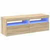 vidaXL TV ormarići s LED svjetlima 2 kom boja hrasta 60 x 35 x 40 cm