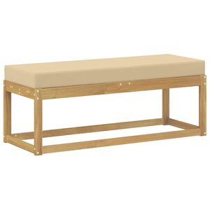 vidaXL Vanjska stolica klupa s jastukom Bijela 115 x 43 x 45 cm