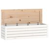 vidaXL Kutija za pohranu bijela 109 x 36,5 x 33 cm od masivne borovine