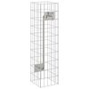vidaXL Gabionska slavina 4 kom. Srebrno 25 x 25 x 100 cm
