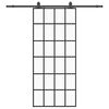 vidaXL Klizna vrata s priborom crna 90 x 205 cm od ESG stakla