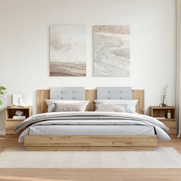 vidaXL Noćni ormarići 2 kom Artisan hrast 40x40x50 cm izrađeno drvo