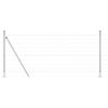 vidaXL Ograda s postovima Srebrno 0,8 x 10 m Čelik