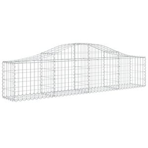 vidaXL Gabionska ko&scaron;ara s lukom 200 x 30 x 40/60 cm pocinčano željezo