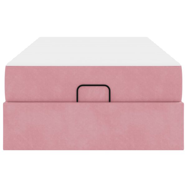 vidaXL Krevetna konstrukcija s madracem Ružičasta 80 x 200 cm Bar&scaron;un