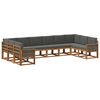 vidaXL Set vanjskih sofa 10 kom. Prirodna i antracit
