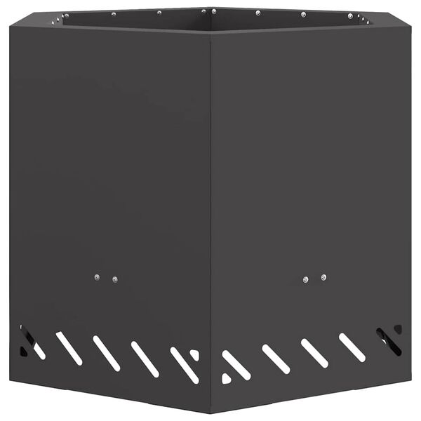 vidaXL Oganj bez dima Crna 58 x 58 x 51 cm Čelik