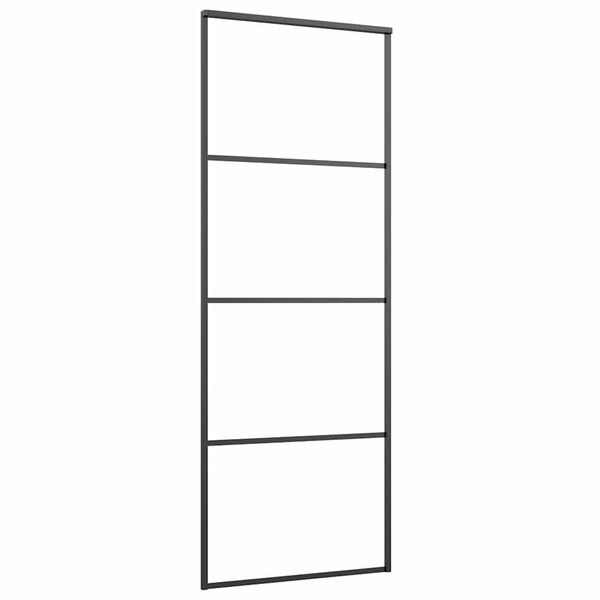vidaXL Klizna vrata s priborom 76 x 205 cm od ESG stakla i aluminija