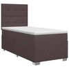 vidaXL Boxspring krevet s madracem Tamno smeđa 90 x 190 cm Tkanina