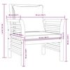 vidaXL 5-dijelna vrtna garnitura od masivnog drva bagrema s jastucima