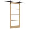 vidaXL Klizna vrata ORKDAL Prirodna i crna 93 x 202 cm
