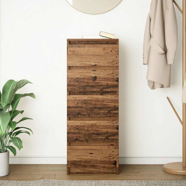 vidaXL Komoda s ladicama staro drvo 37,5x35x99 cm konstruirano drvo