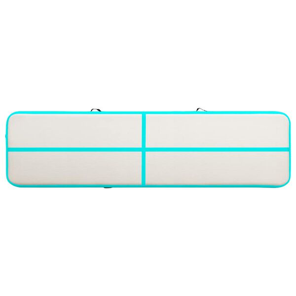 vidaXL Strunjača na napuhavanje s crpkom 700 x 100 x 20 cm PVC zelena