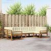 vidaXL Set vanjskih sofa s jastukom 6 pcs Prirodna i krem
