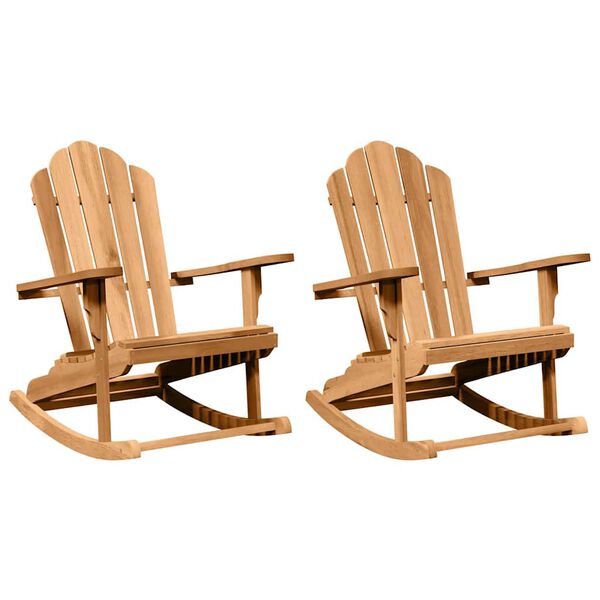 vidaXL Adirondack ljuljačka 2 pcs Smeđa 100 x 77 x 99 cm