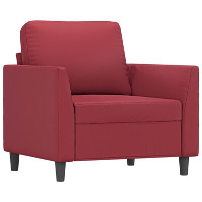 vidaXL Fotelja crvena boja vina 60 cm od umjetne kože