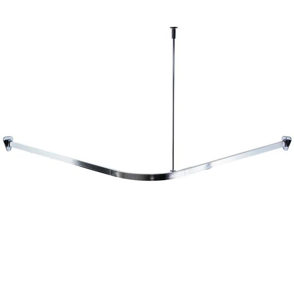 RIDDER univerzalna kutna &scaron;ipka za zavjesu za tu&scaron; s kukama od kroma