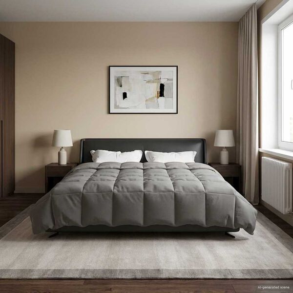 vidaXL Ljetni pokrivač Svijetlo siva 200 x 240 cm Mikrovlakna