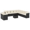vidaXL 12-dijelni set vrtnih sofa od poliratana s jastucima crni