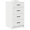 vidaXL Kreveta s ladicama Bijelo 40 x 41 x 75 cm Konstruirano drvo
