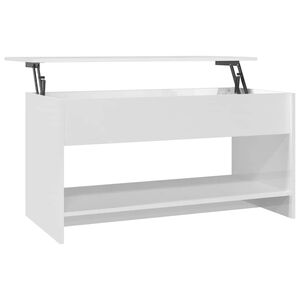 vidaXL Stolić za kavu sjajni bijeli 102x50,5x52,5 cm konstruirano drvo