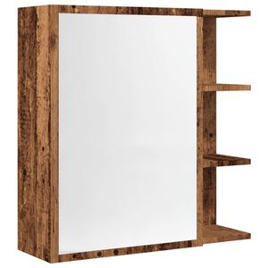 vidaXL Kupaonski ormarić s ogledalom staro drvo 62,5x20,5x64 cm