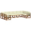 vidaXL Set vanjskih sofa s jastukom 10 pcs Prirodna i krem