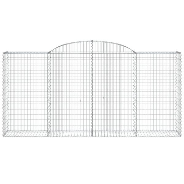 vidaXL Gabionska košara s lukom 300x50x140/160 cm pocinčano željezo
