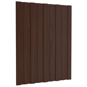 vidaXL Krovni panel 12 pcs Smeđa 60 x 45 cm Pocinčani čelik