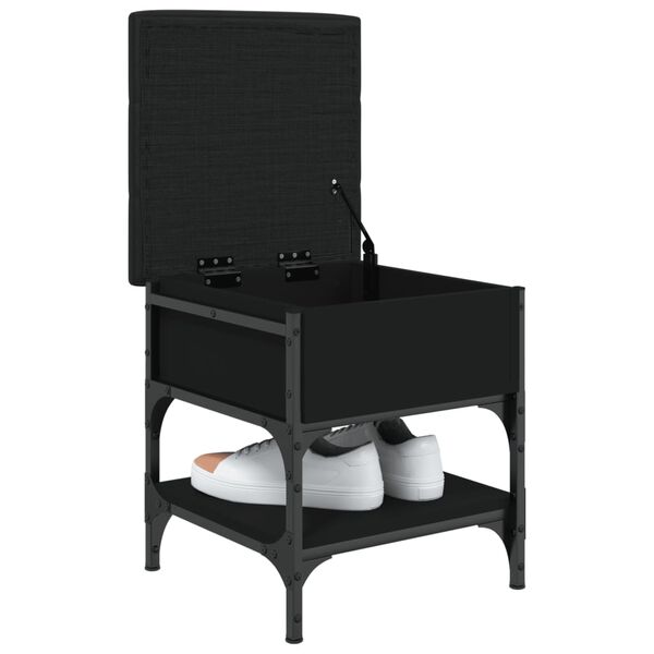 vidaXL Klupa za cipele crna 42 x 42 x 45 cm od konstruiranog drva