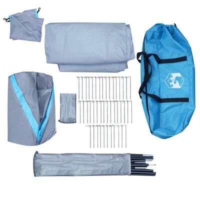 vidaXL Šator za kampiranje za 12 osoba plavi vodootporni