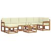 vidaXL Set vanjskih sofa s jastukom 8 pcs Prirodna i krem