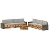 vidaXL Set vanjskih sofa 9 kom. Prirodna i svjetlosiva