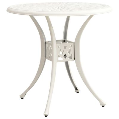 vidaXL Vrtni stol bijeli 78 x 78 x 72 cm od lijevanog aluminija