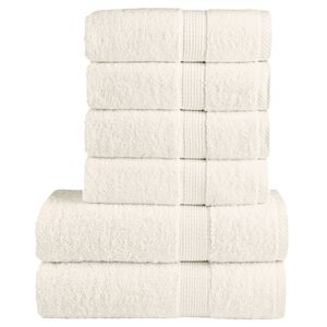 vidaXL 6-dijelni vrhunski set ručnika SOLUND krem 600 gsm