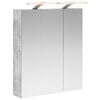 vidaXL Kupaonski ormar s ogledalom Betonski sivi 60 x 14,5 x 70 cm