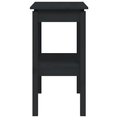 vidaXL Konzolni stol crni 80x40x75 cm od masivne borovine
