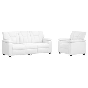vidaXL Set sofe 2 pcs Bijela Umjetna koža
