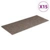 vidaXL Prostirke za stepenice samoljepljive 15 kom 60x25 cm bež pravokutne