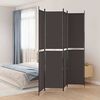 vidaXL Sobna pregrada s 4 panela smeđa 200 x 220 cm od tkanine