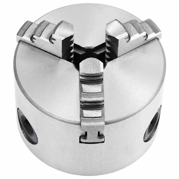 vidaXL Stezna glava za tokarski stroj s 3 čeljusti 80 mm čelična