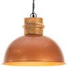 vidaXL Industrijska viseća svjetiljka bakrena okrugla 42 cm E27 mango
