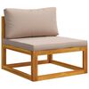 vidaXL Modularna srednja sofa s jastucima 100 % poliester Solid-Acacia
