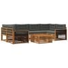 vidaXL Set vanjskih sofa 7 kom. Prirodna i antracit