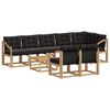 vidaXL Set vanjskih sofa s jastukom 9 pcs Bijela i crna