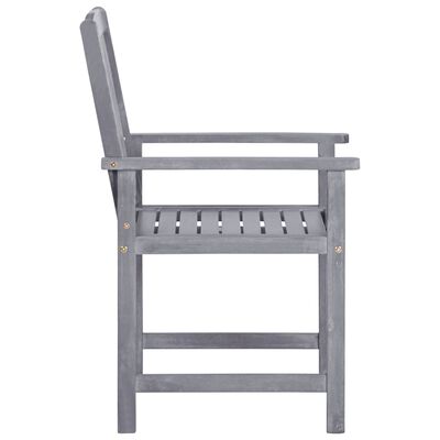vidaXL Vrtne stolice 4 kom od masivnog bagremovog drva sive