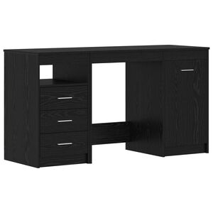 vidaXL Stol 2 kom. Crni hrast 140 x 50 x 76 cm Konstruirano drvo