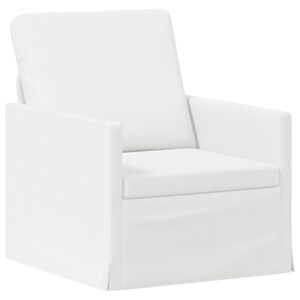 vidaXL Jednokrevetni Sofa Bijela 70 x 81 x 82 cm Tkanina