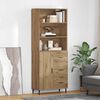vidaXL Highboard s ladicama Umjetnički hrast 69,5 x 34 x 180 cm